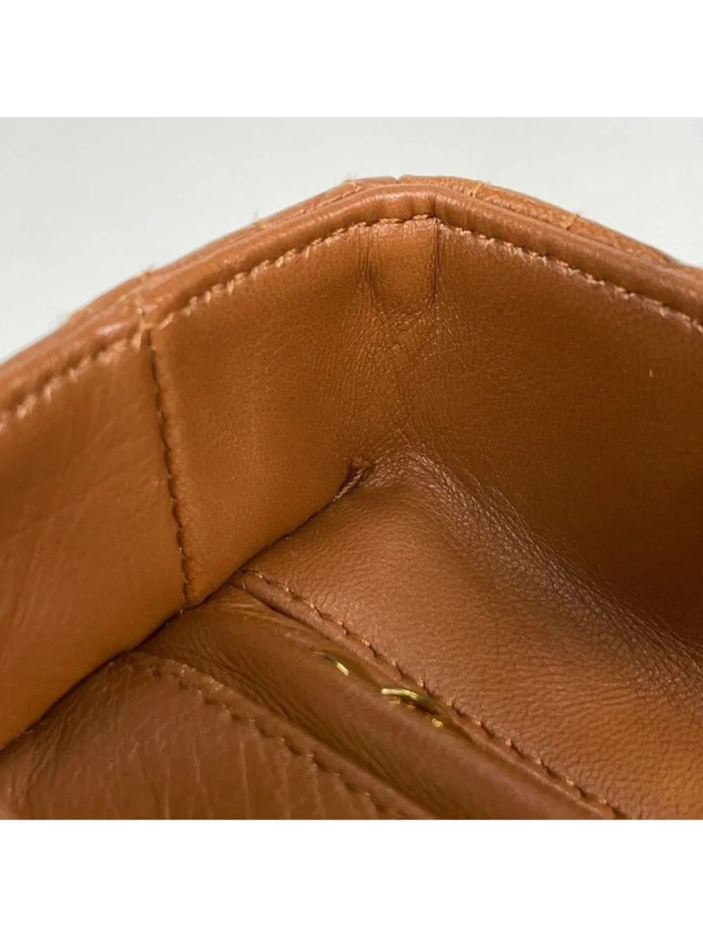 Dior Handbag Lady Cannage 2-Way Leather Brown